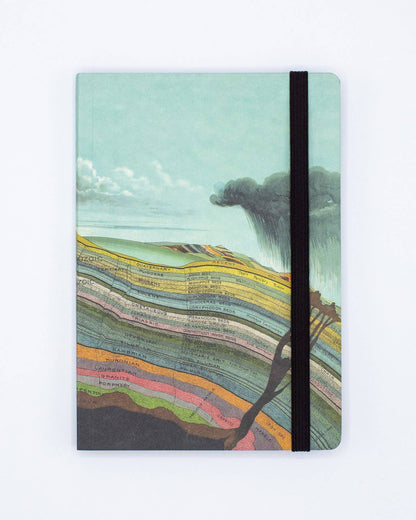 Notebook; Layers of Geologic History, A5 Softcover (208 Pages)