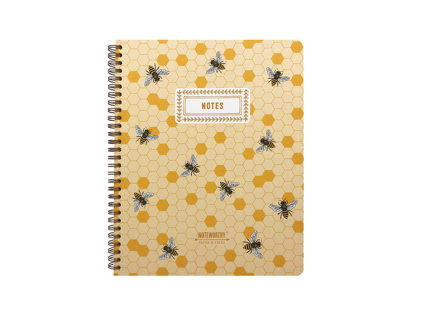 Spiral Notebook; Honey Bee By Noteworthy Paper & Press (160 lined pages)