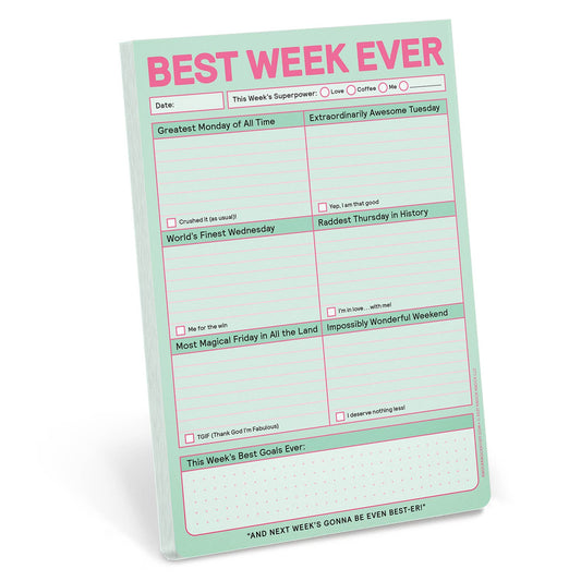 Notepad; Best Week Ever (Pastel Version, 60 Sheets)