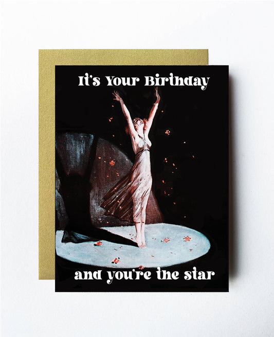 Birthday Card; You're the Star (Silver envelope)