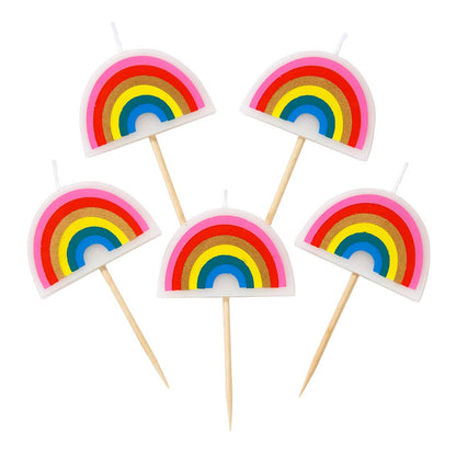 Rainbow Candles Pack (Pack of 5)